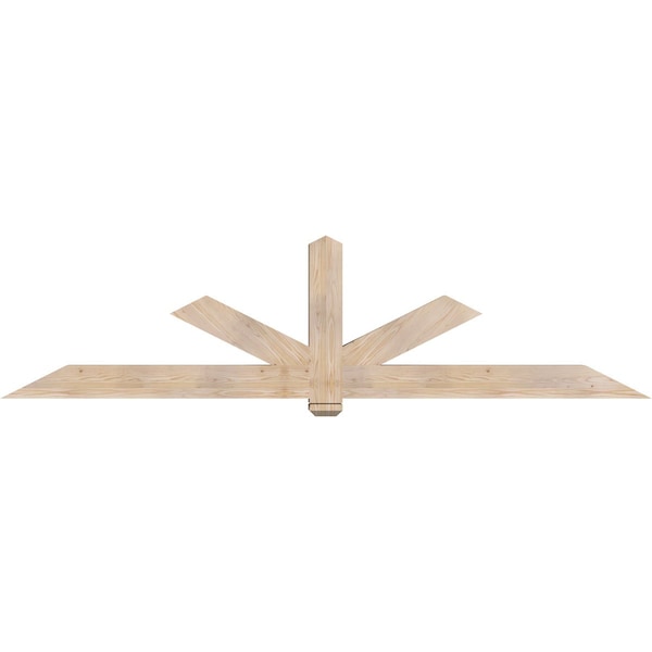 Ekena Millwork Kennewick Smooth Timber Gable Bracket, Douglas Fir, 108"W x 27"H x 5 1/2"D x 5 1/2"F, 6/12 Pitch GBW108X27X0606KEN00SDF - main